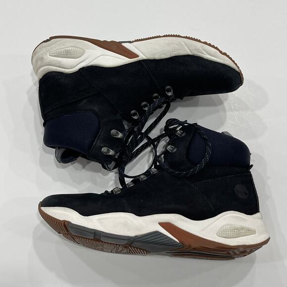 Timberland Delphiville Hiking Sneaker Boots Black Suede Leather Size 7 - Picture 4 of 10